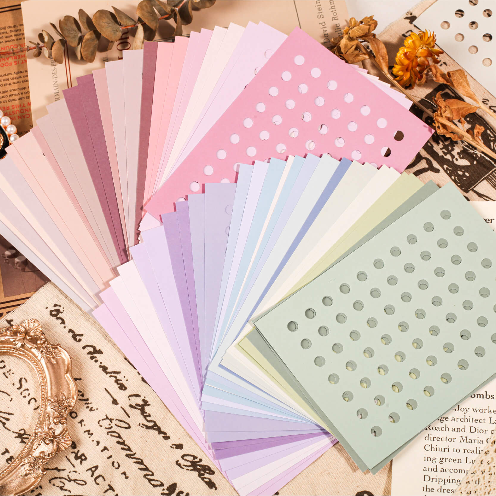 Hole Paper Scrapbooking Paper | 10 PCS