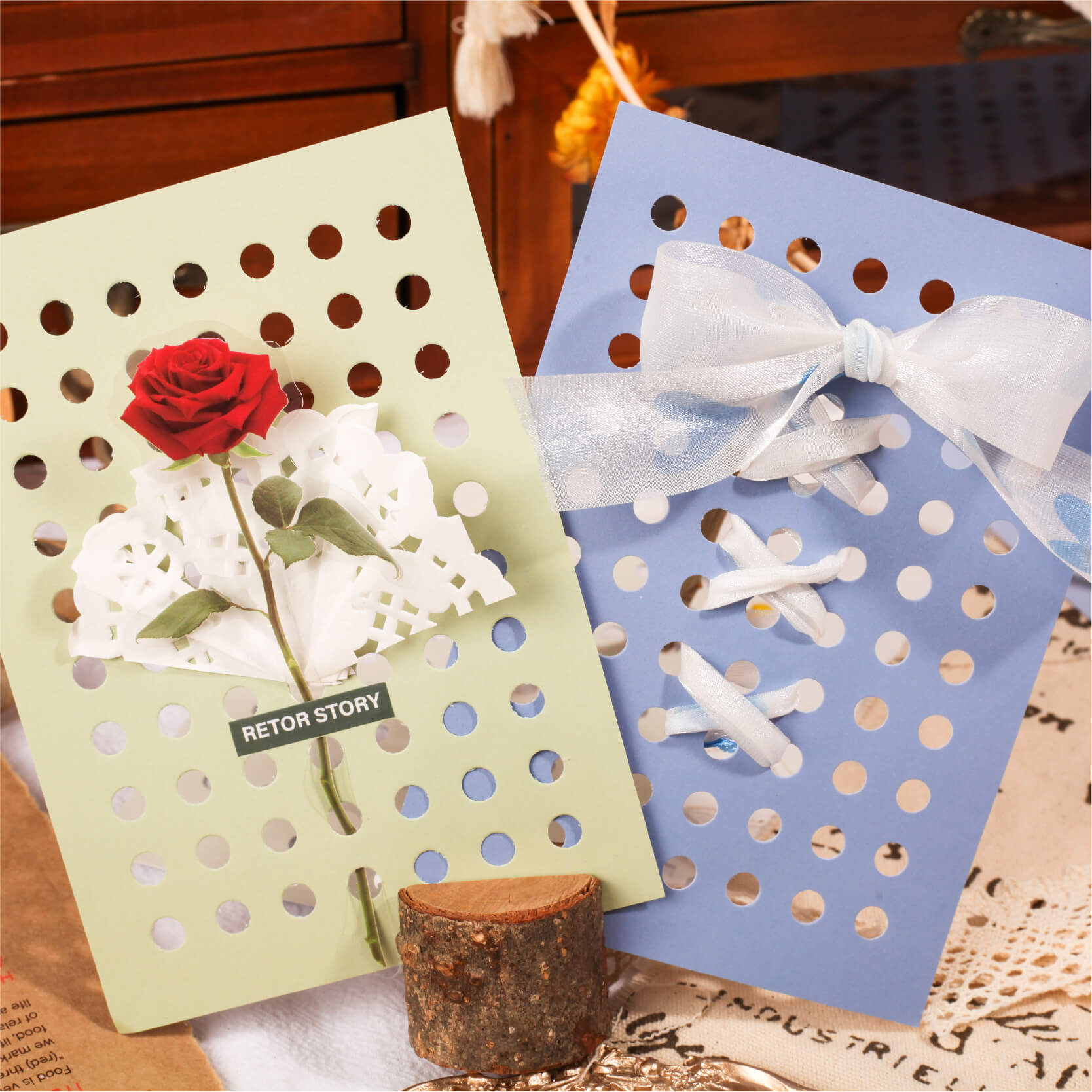 Hole Paper Scrapbooking Paper | 10 PCS