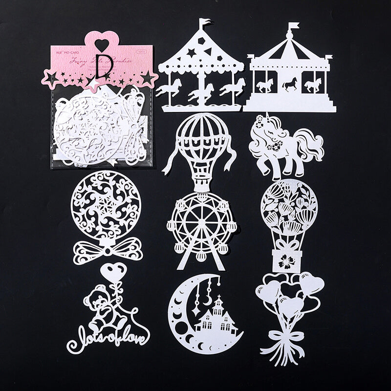 Hollow Lace Scrapbooking Paper | 10 PCS