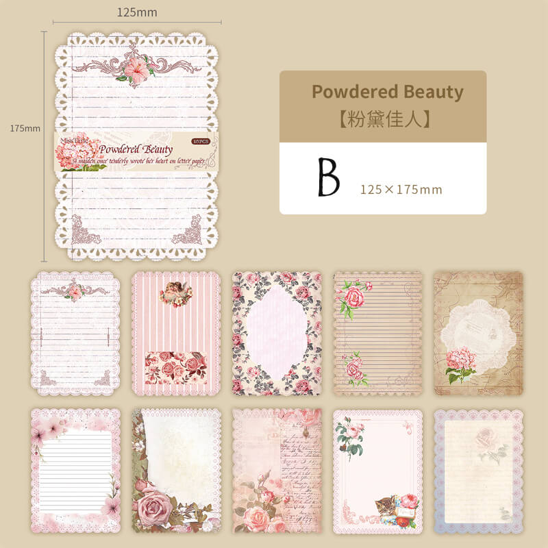 Hollow Lace Scrapbooking Paper | 10 PCS