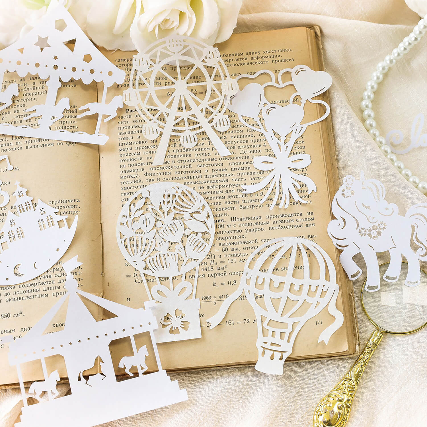 Hollow Lace Scrapbooking Paper | 10 PCS