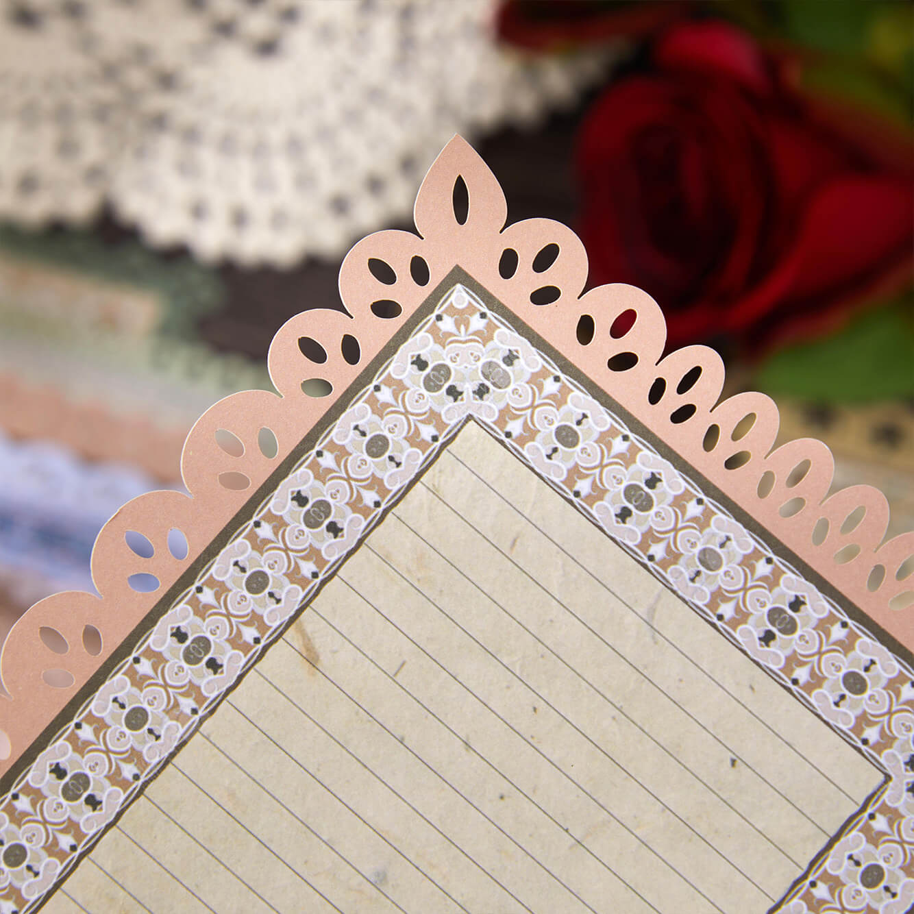 Hollow Lace Scrapbooking Paper | 10 PCS