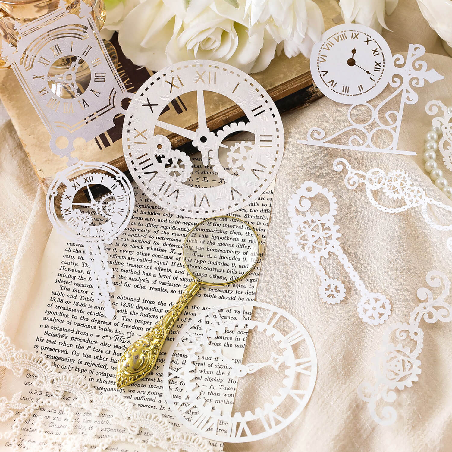 Hollow Lace Scrapbooking Paper | 10 PCS