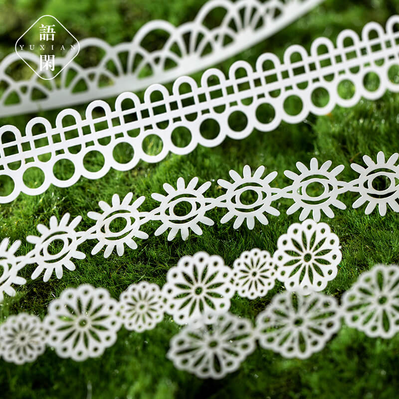 Hollow Lace Waltz Collage Paper | 16 PCS