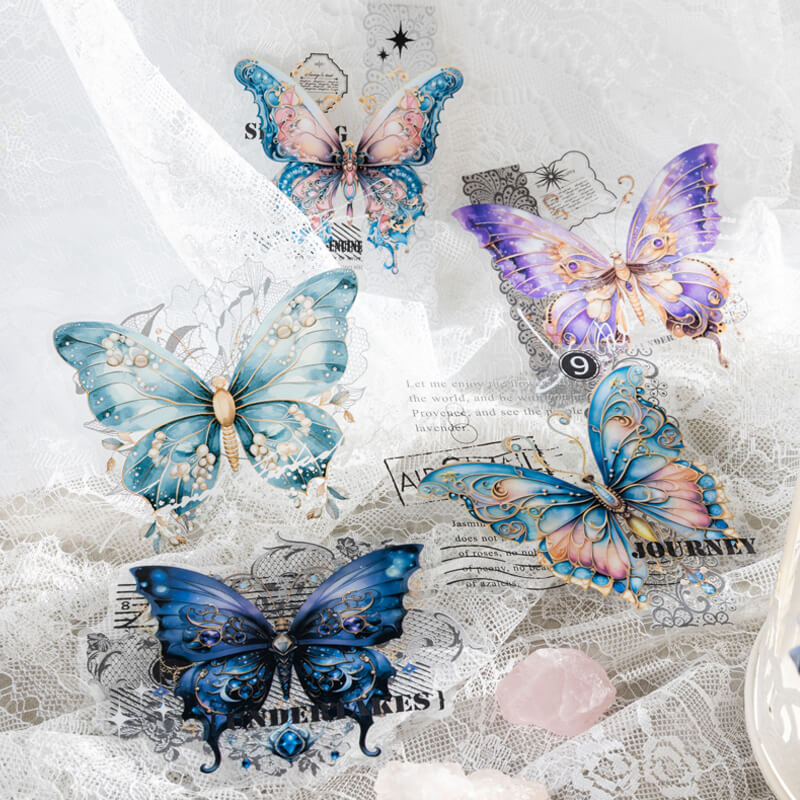 Lace Butterfly Stickers | 10 PCS