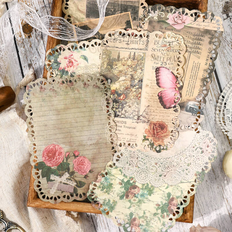 Lace Edge Scrapbooking Paper | 20 PCS