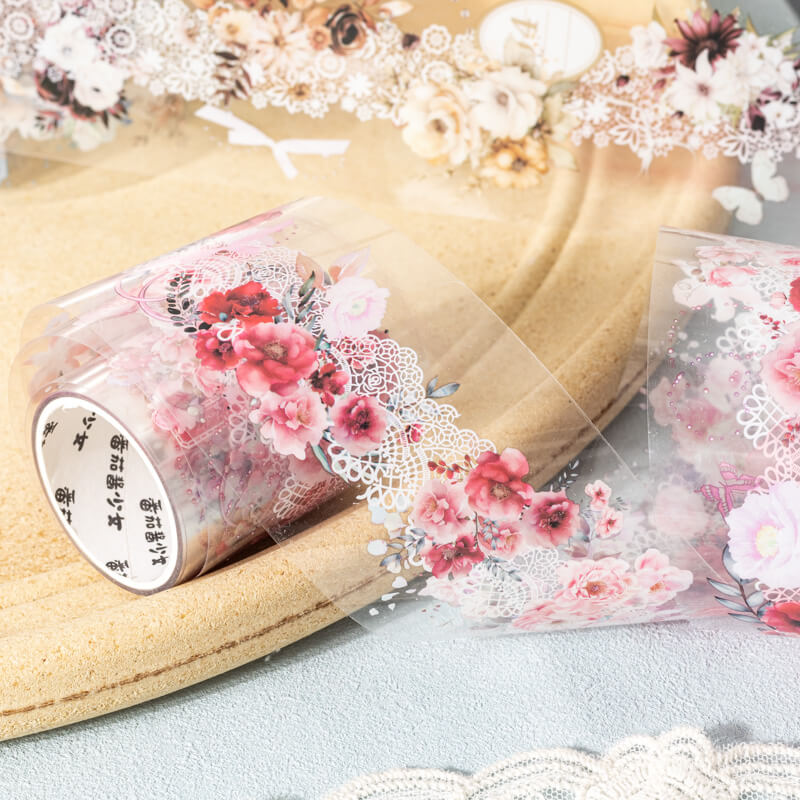 Lace Flowers PET Tape | 1 Roll