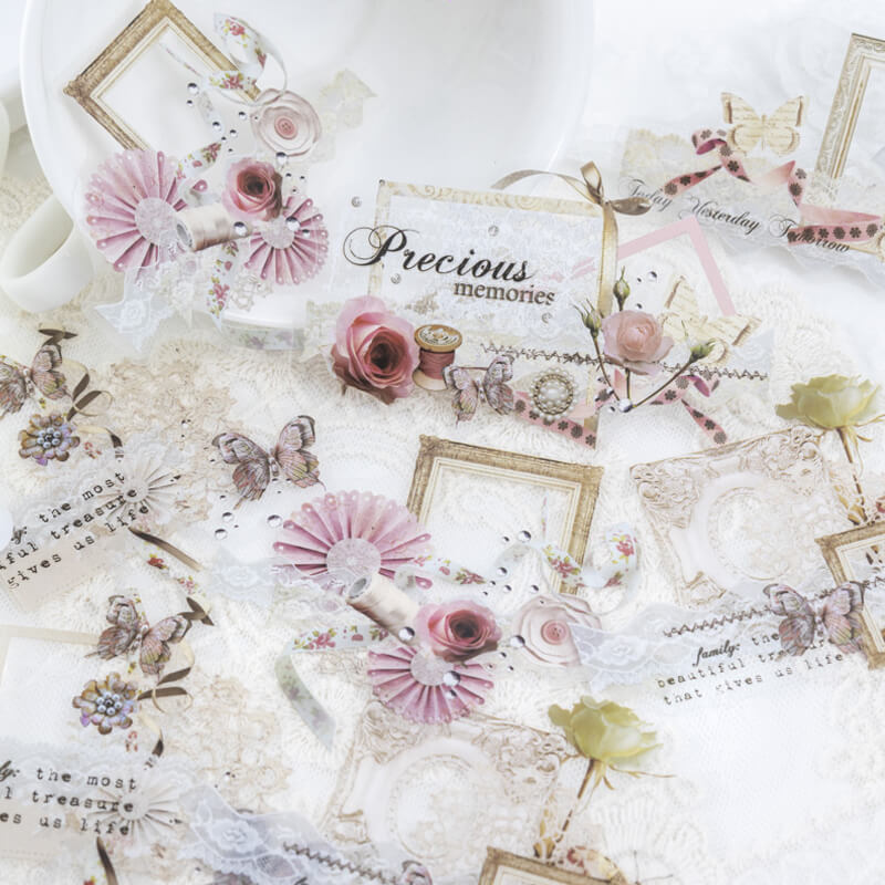 Lace Flowers Stickers | 10 PCS