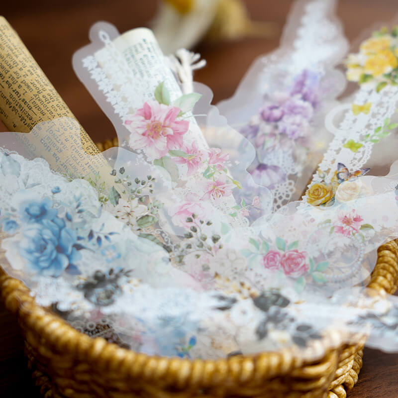 Lace Flowers Stickers | 20 PCS