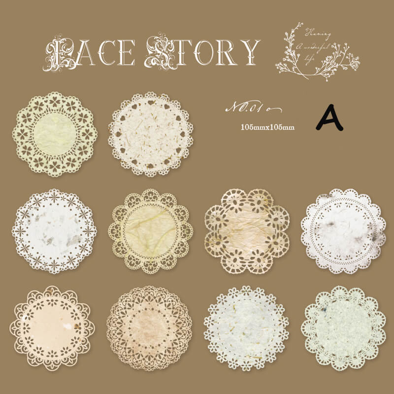 Lace Hollow Stickers | 10 PCS