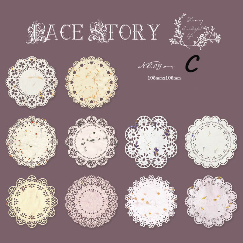 Lace Hollow Stickers | 10 PCS