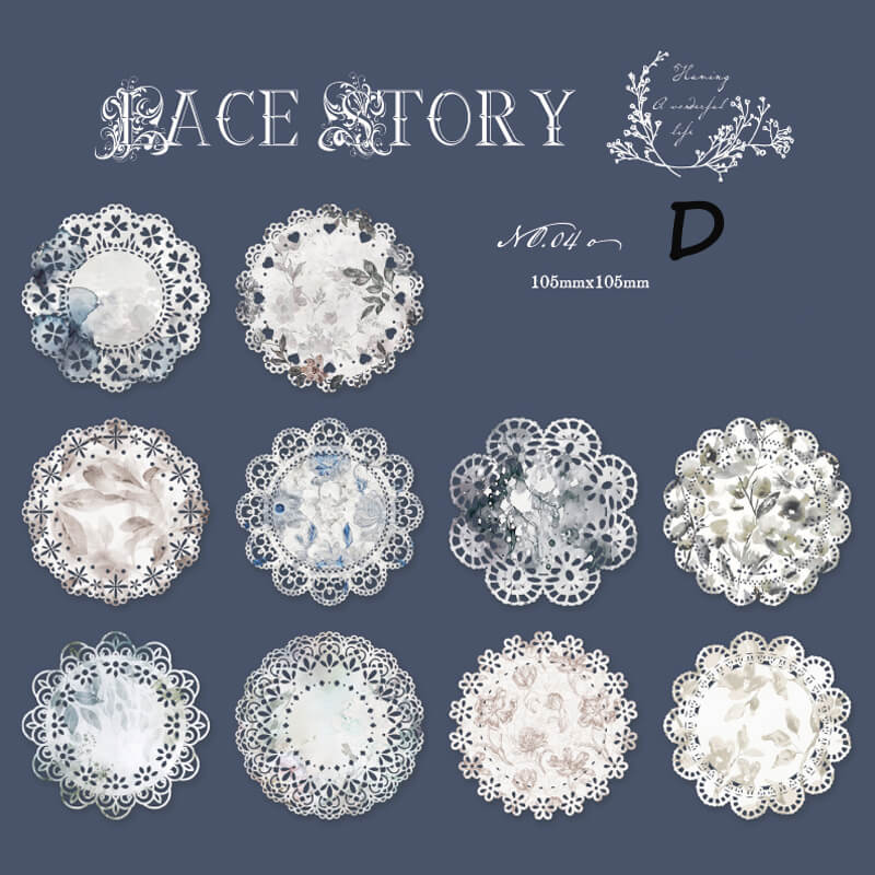 Lace Hollow Stickers | 10 PCS