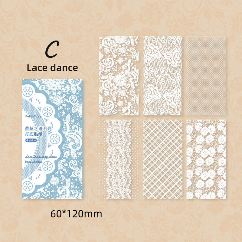 Lace Language Stickers | 12 PCS