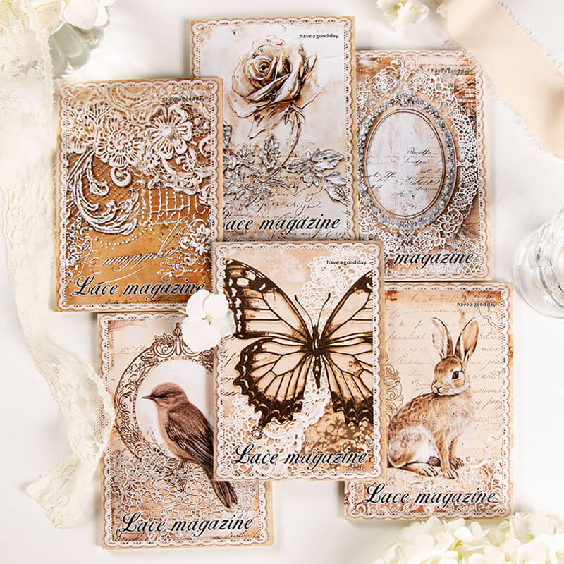 Lace Magazine Scrapbooking Paper | 30 PCS