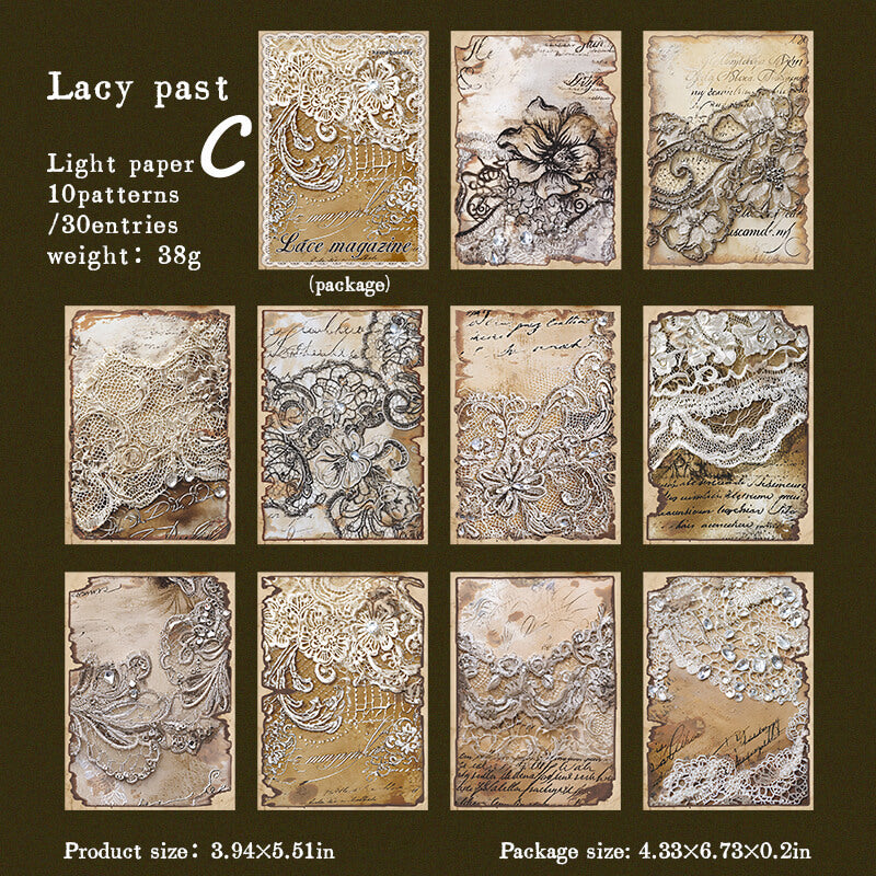 Lace Magazine Scrapbooking Paper | 30 PCS