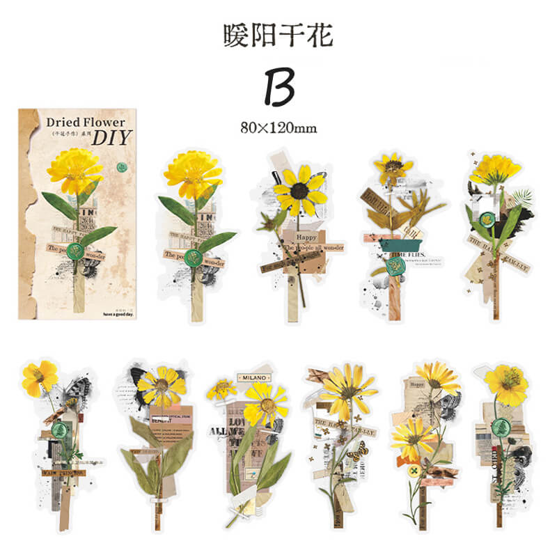 Large Size Flower Stickers | 20 PCS