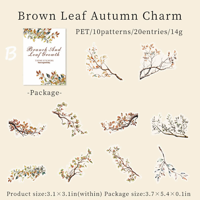 Leaves Stickers | 20 PCS