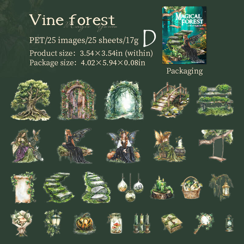 Magic Forest Stickers | 25 PCS