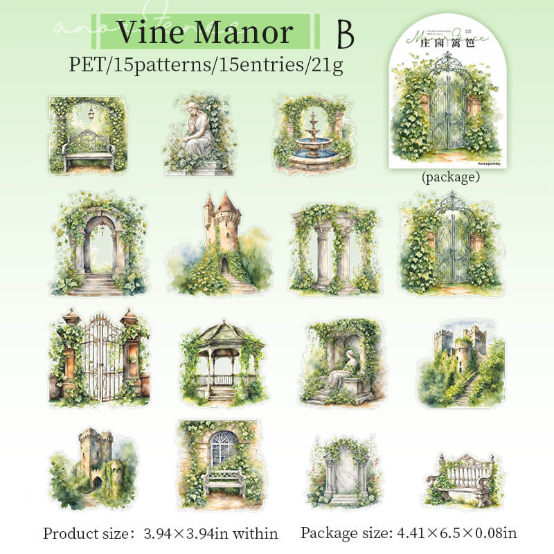 Manor Fence Stickers | 15 PCS