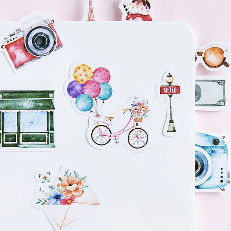 Mini Travel Items Stickers | 46 PCS