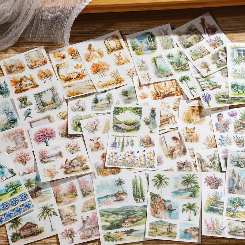 Monet and Garden Stickers | 5 PCS