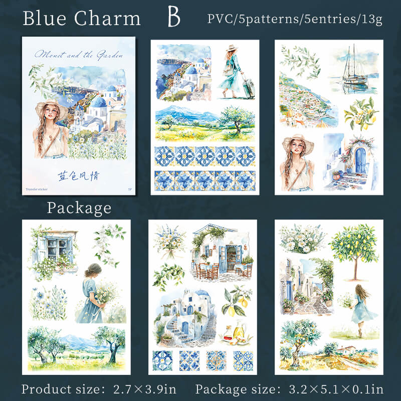 Monet and Garden Stickers | 5 PCS