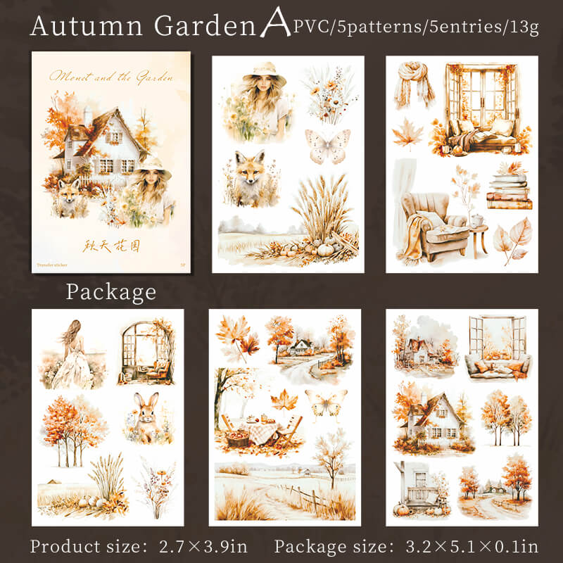 Monet and Garden Stickers | 5 PCS