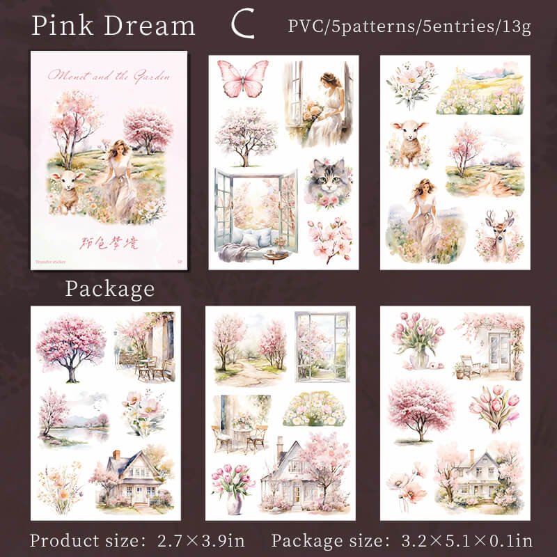 Monet and Garden Stickers | 5 PCS