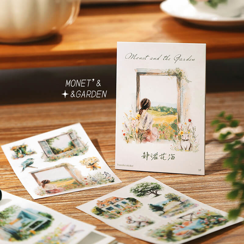 Monet and Garden Stickers | 5 PCS