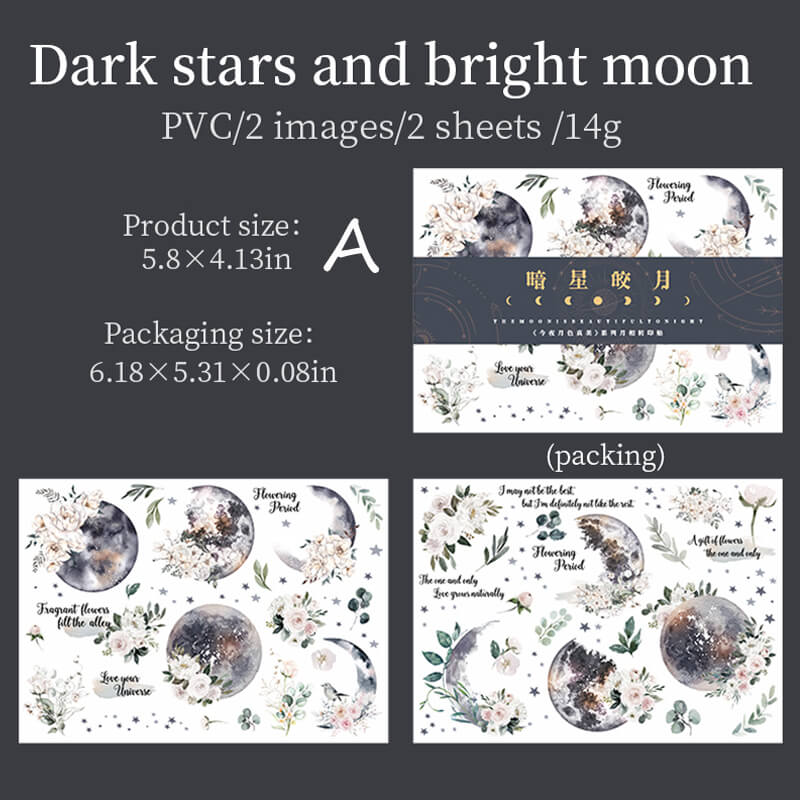 Moon Phases Transfer Stickers | 2 PCS