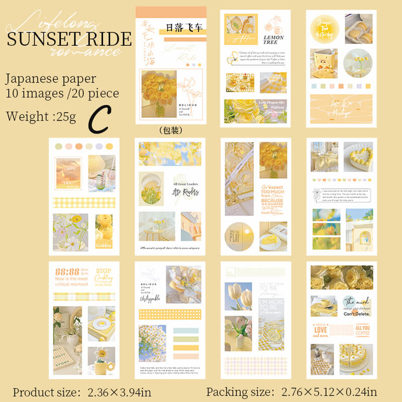 Pre-cut Mountain and Sea Sticker Book | 20 PCS