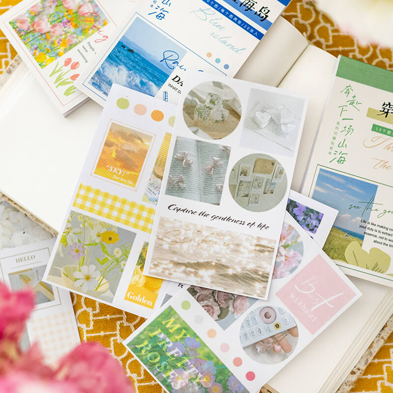 Pre-cut Mountain and Sea Sticker Book | 20 PCS