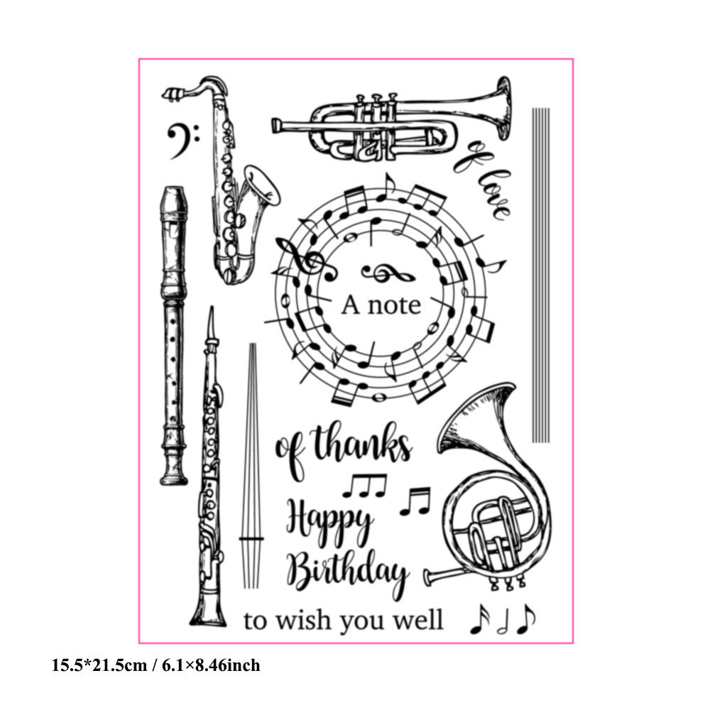 Musical Instruments Clear Stamp