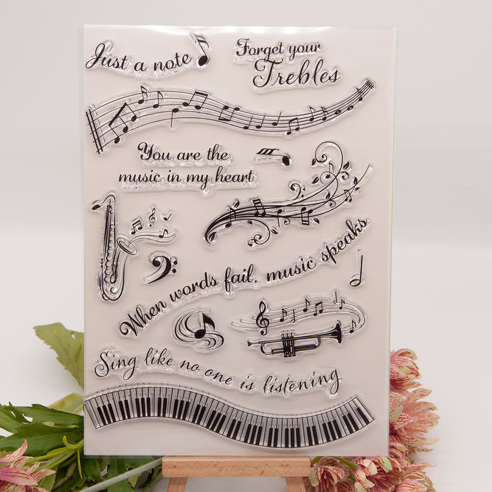 Musical Note Clear Stamp