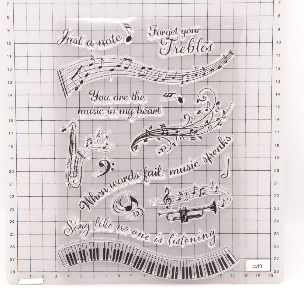 Musical Note Clear Stamp