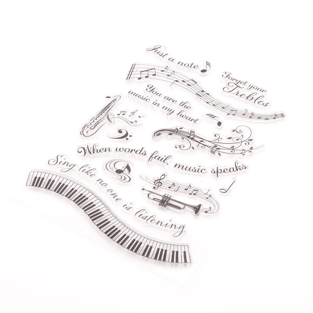 Musical Note Clear Stamp