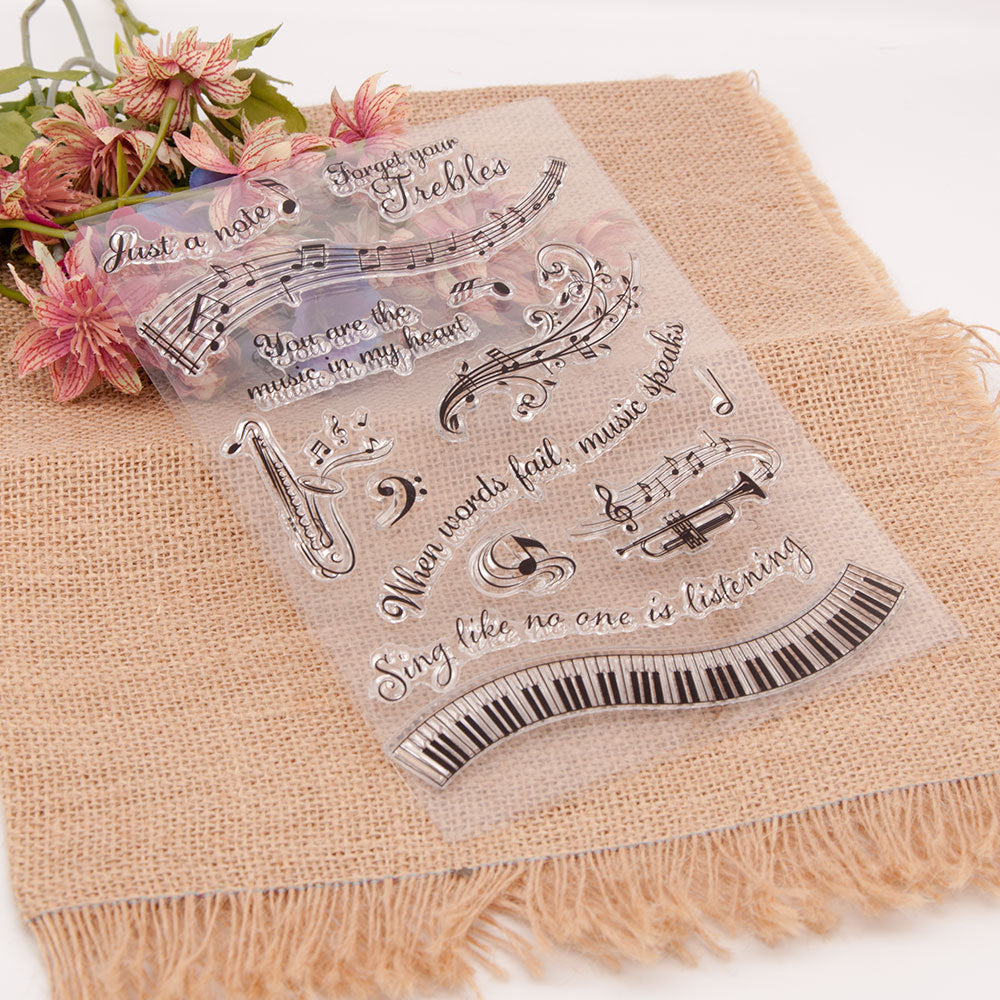 Musical Note Clear Stamp