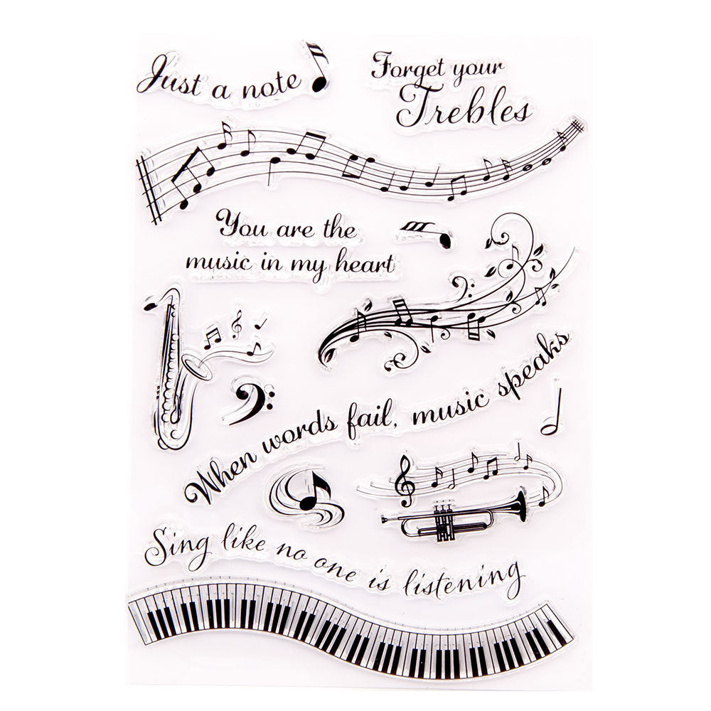 Musical Note Clear Stamp