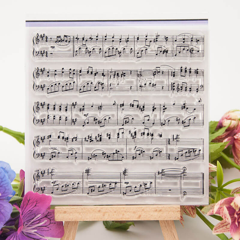 Musical Score Clear Stamps