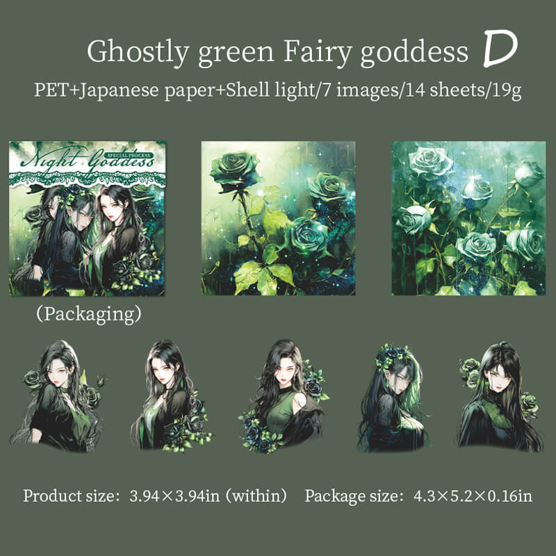 Night Goddess Stickers | 14 PCS