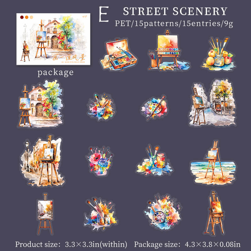 Outdoor Sketching Stickers | 15 PCS