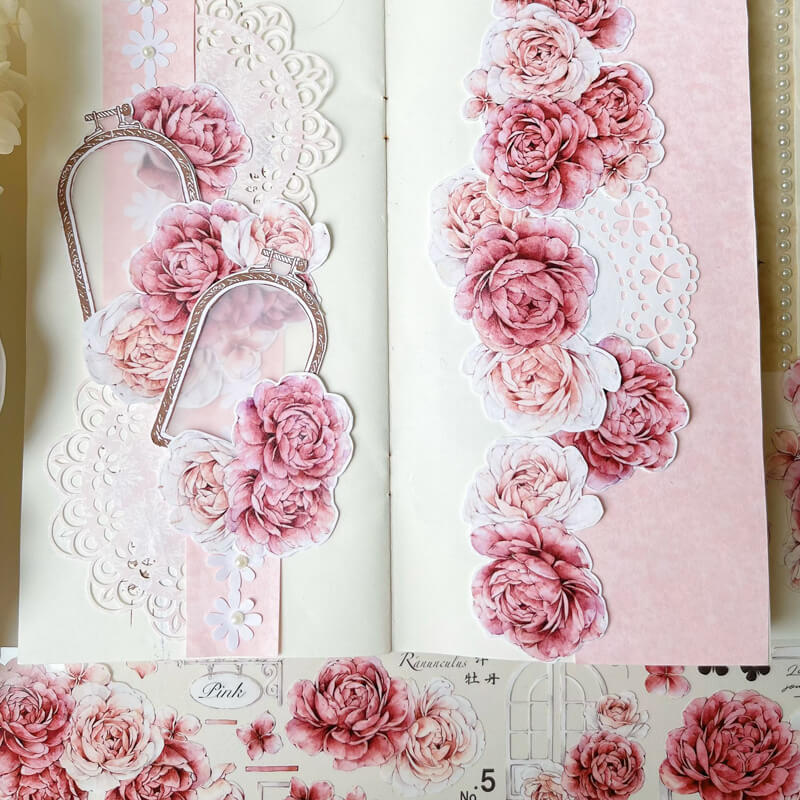 Pink Peonies PET Tape | 1 Loop