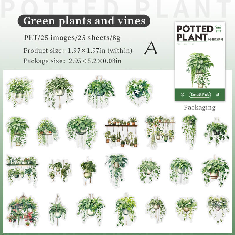 Potted Plants Stickers | 25 PCS