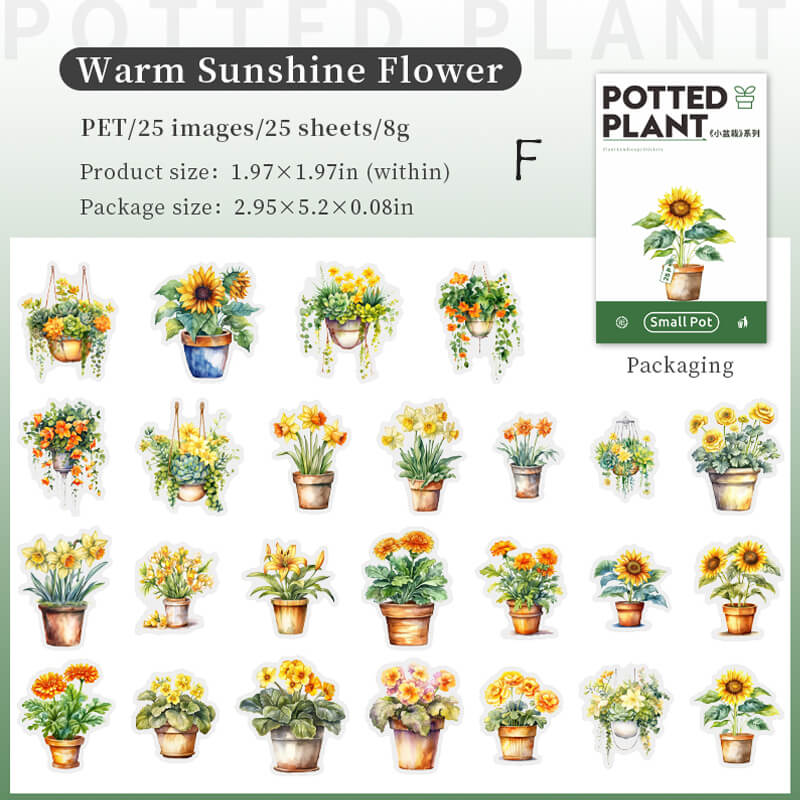 Potted Plants Stickers | 25 PCS