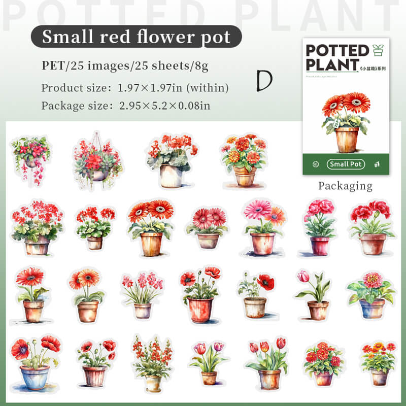 Potted Plants Stickers | 25 PCS