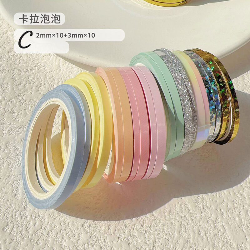 Rainbow Fine Decorative Tape | 20 Rolls