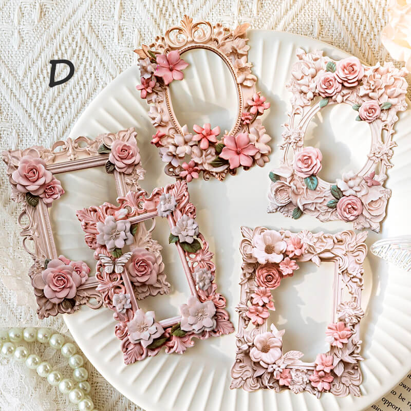 Retro Flower Frames | 10 Pcs