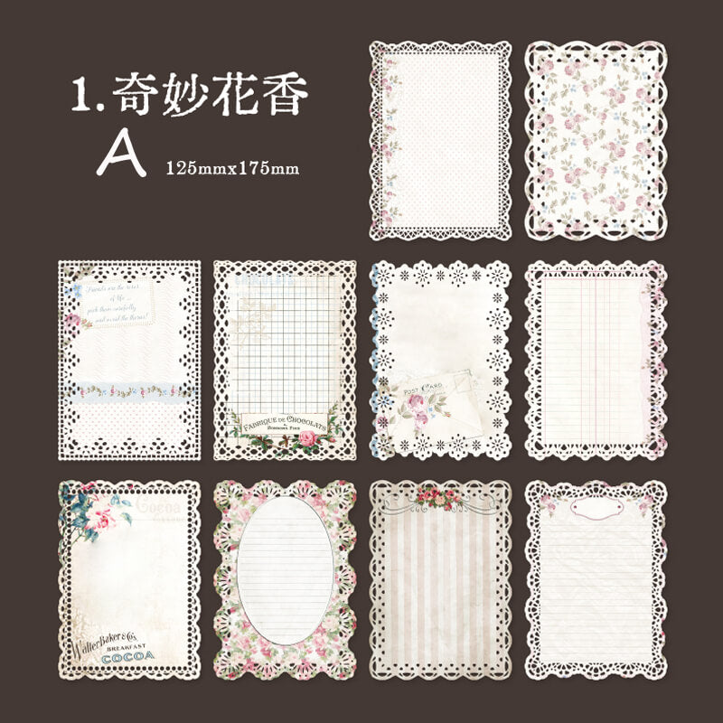 Retro Lace Scrapbooking Paper | 20 PCS