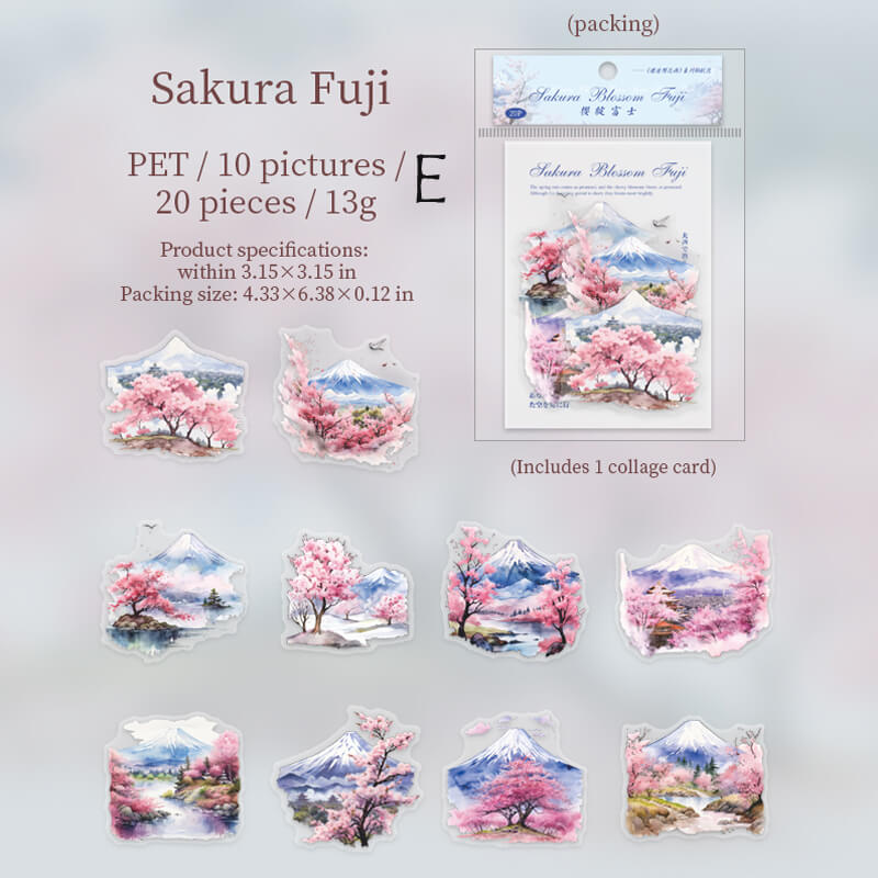 Romantic Cherry Blossoms Stickers | 20 PCS