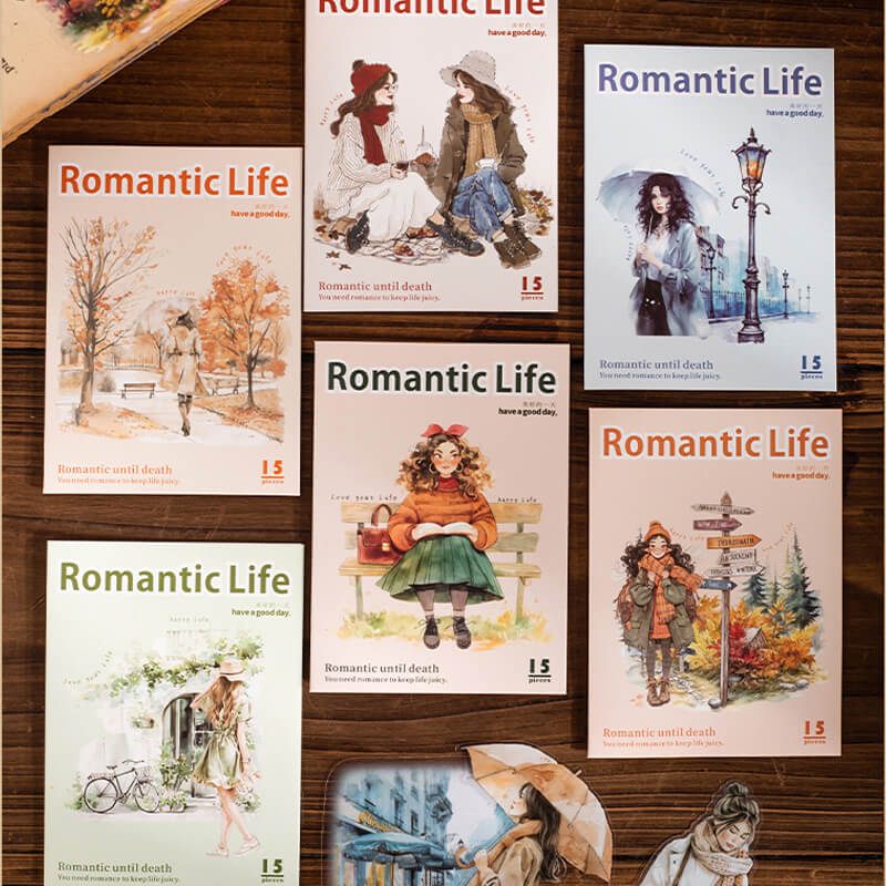 Romantic Life Stickers | 15 PCS